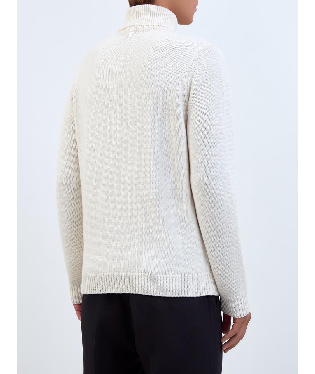 PESERICO Белый шерстяной джемпер / свитер, фото 4