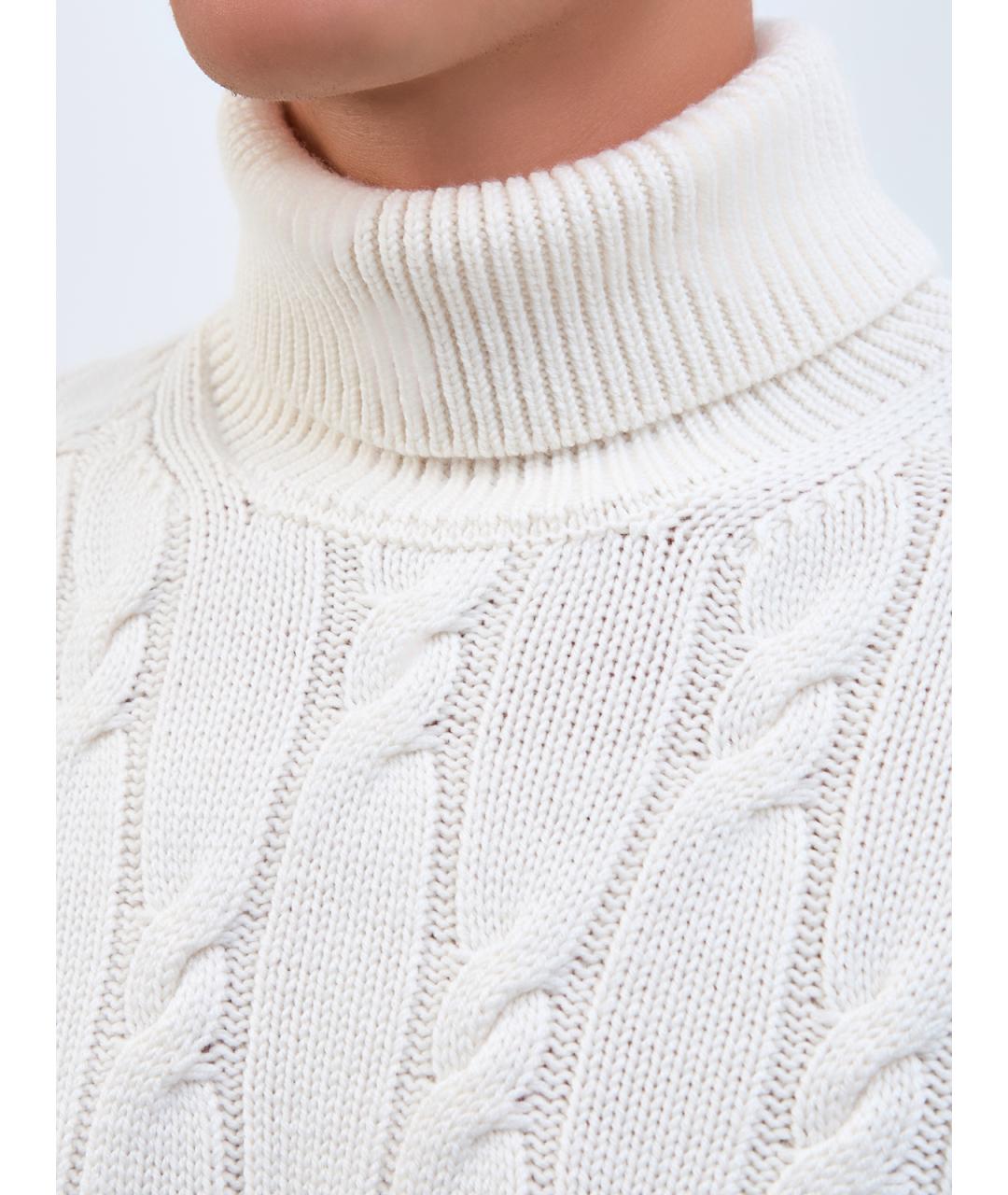 PESERICO Белый шерстяной джемпер / свитер, фото 5