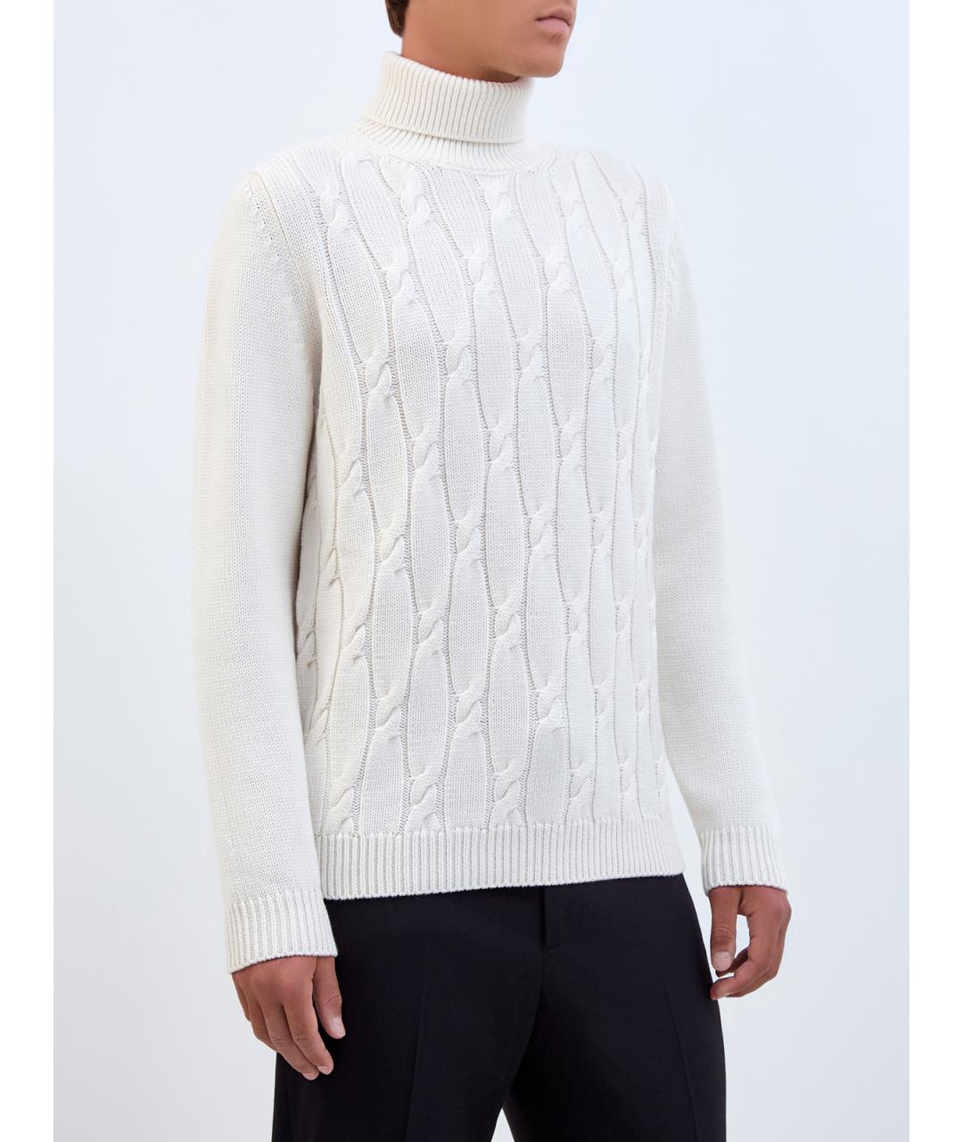 PESERICO Белый шерстяной джемпер / свитер, фото 3