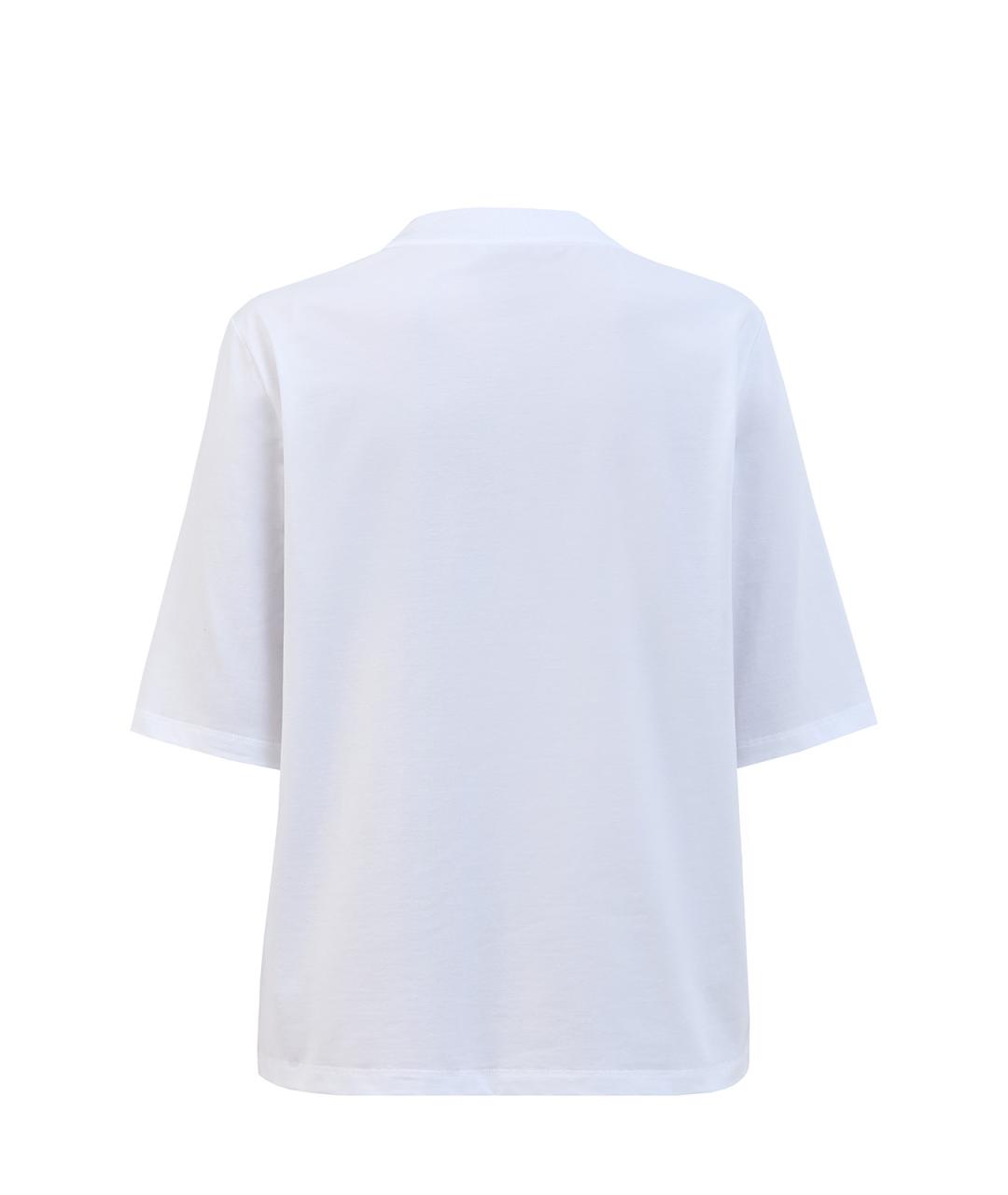 PESERICO Белая хлопковая футболка, фото 2