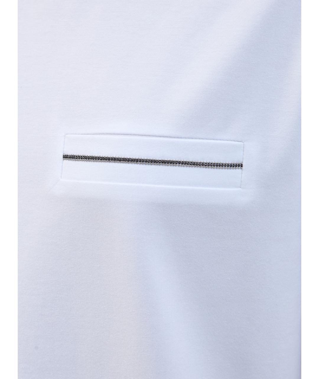 PESERICO Белая хлопковая футболка, фото 3