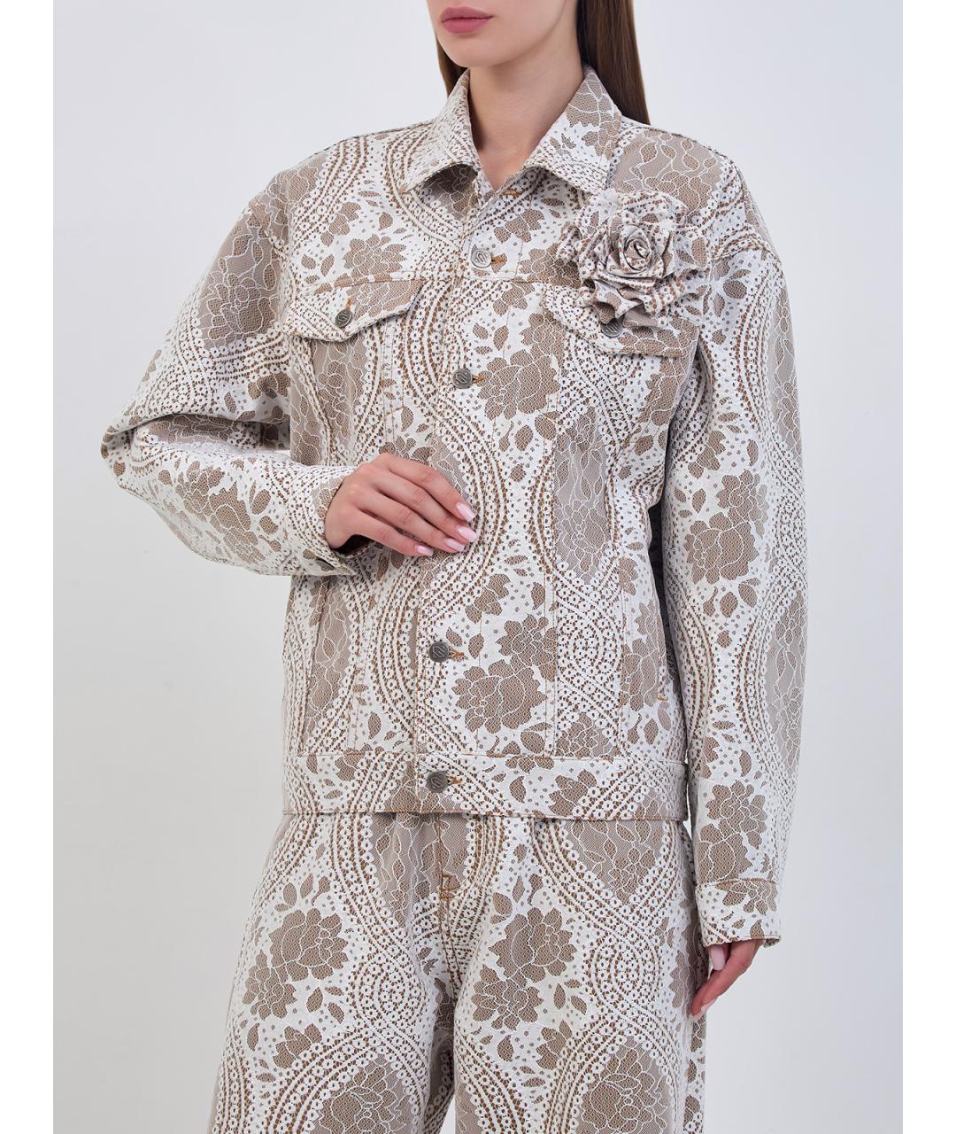 GIUSEPPE DI MORABITO Бежевая полиэстеровая куртка, фото 3