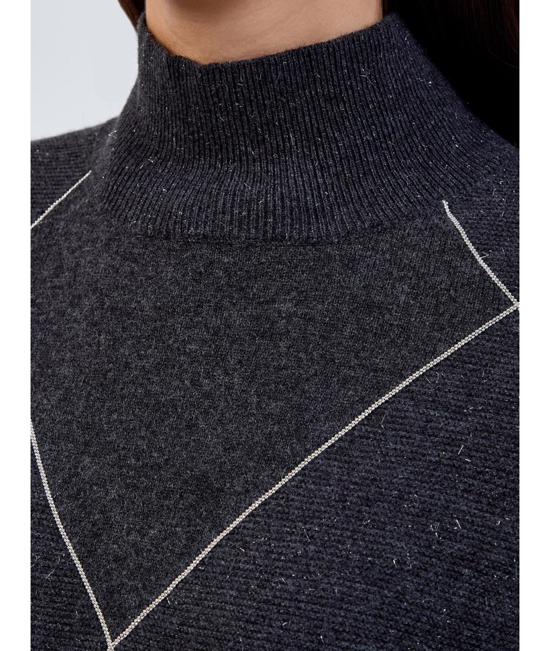 PESERICO Антрацитовый шерстяной джемпер / свитер, фото 5