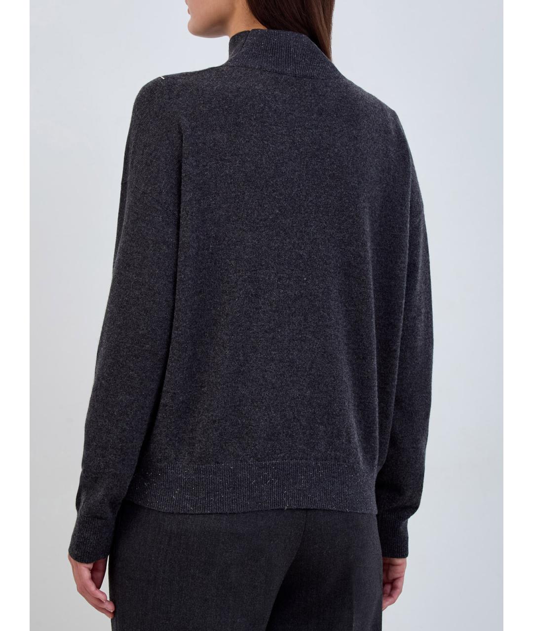 PESERICO Антрацитовый шерстяной джемпер / свитер, фото 4