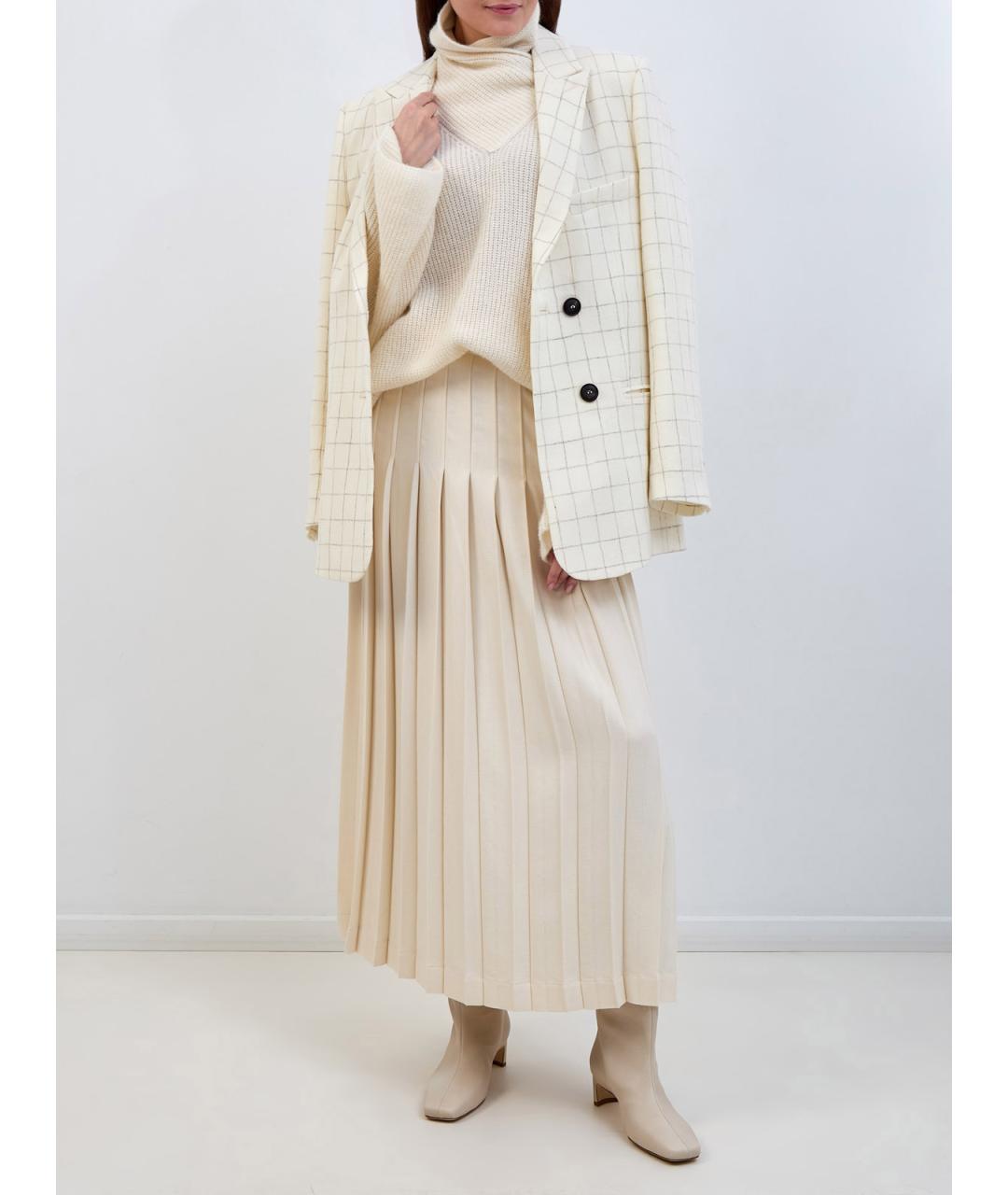 GENTRY PORTOFINO Бежевый шерстяной жакет/пиджак, фото 2