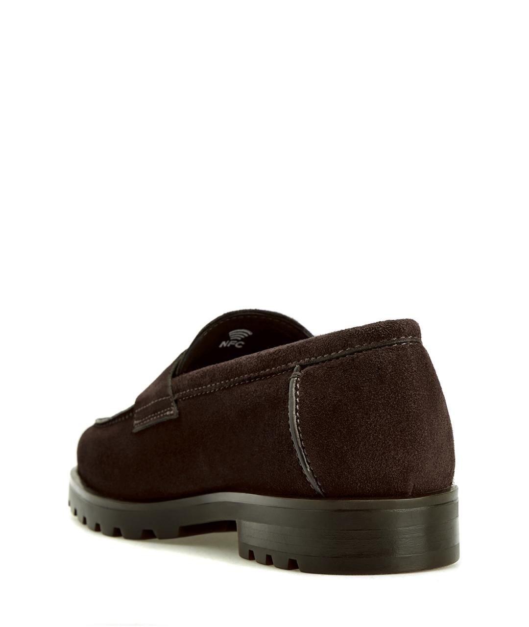 SANTONI Коричневые замшевые лоферы, фото 4