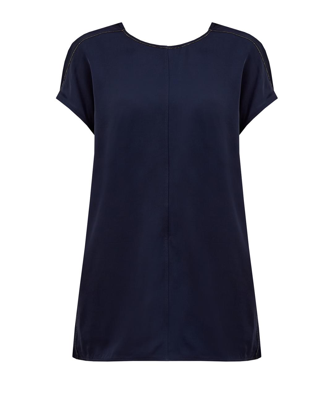 FABIANA FILIPPI Темно-синяя вискозная блузы, фото 1