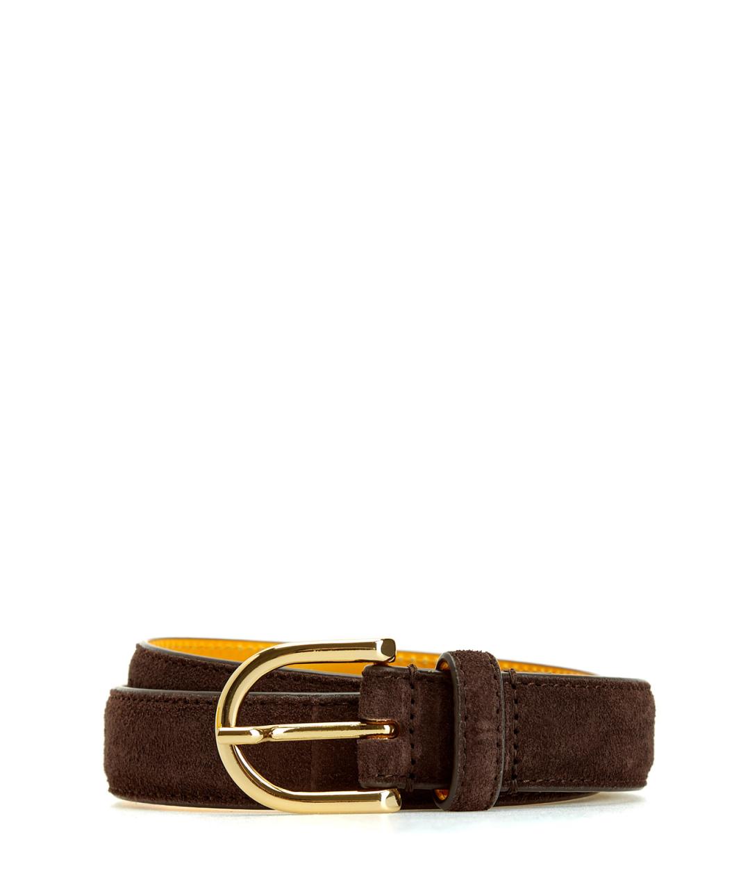 DOUCAL'S Коричневый замшевый ремень, фото 1