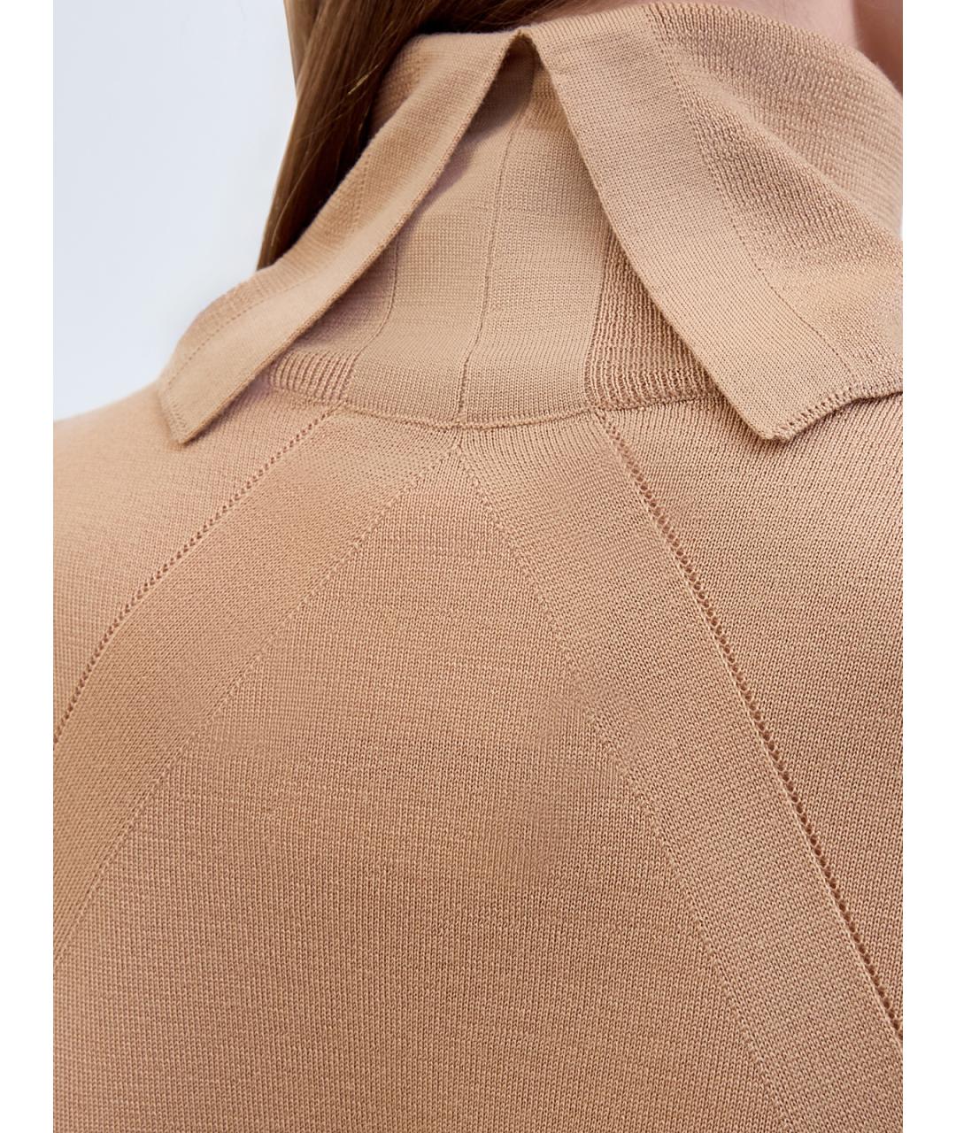 JIL SANDER Бежевая шерстяная водолазка, фото 5