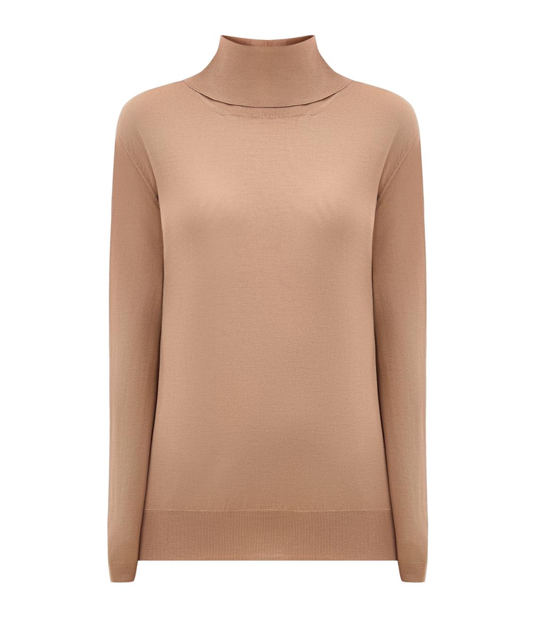 JIL SANDER Бежевая шерстяная водолазка, фото 1