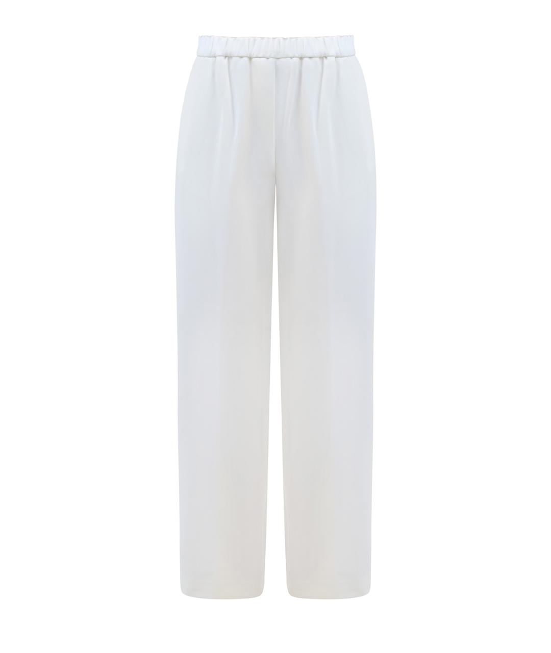 FABIANA FILIPPI Белые шерстяные прямые брюки, фото 1