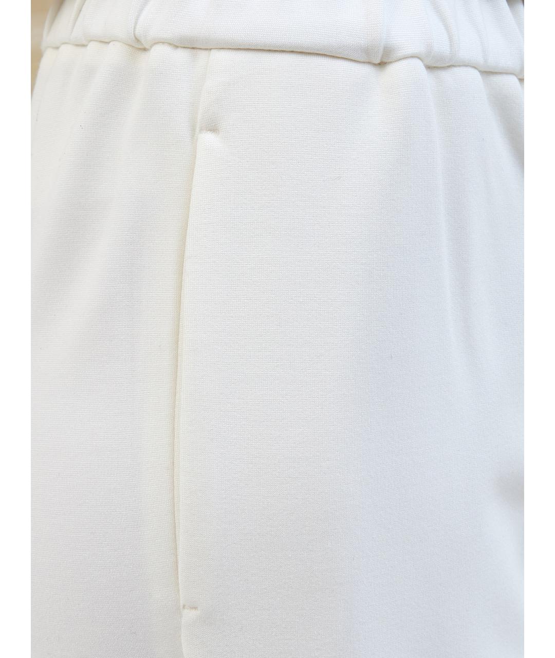 FABIANA FILIPPI Белые шерстяные прямые брюки, фото 5