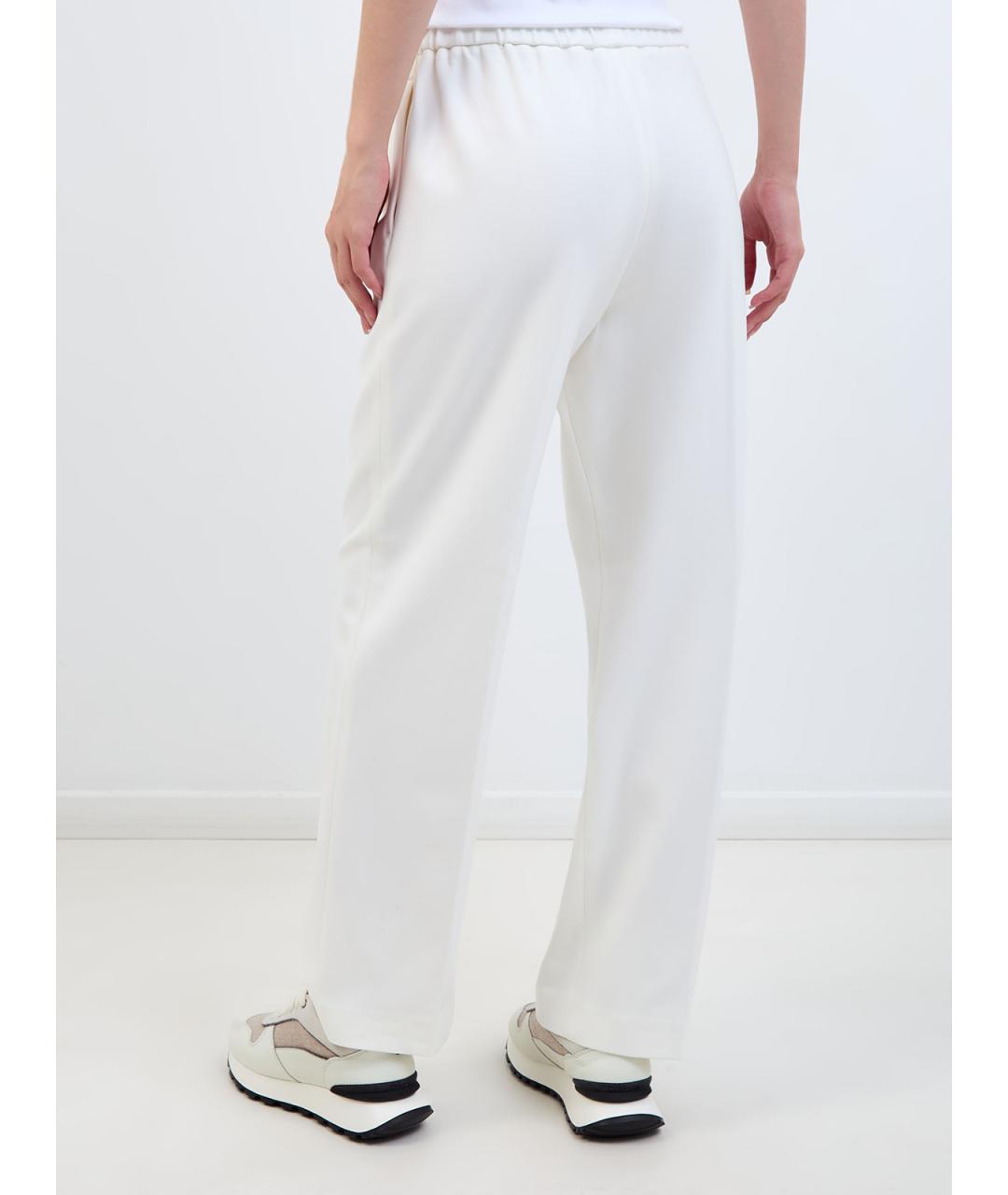 FABIANA FILIPPI Белые шерстяные прямые брюки, фото 4