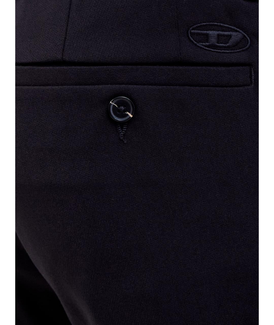 DIESEL Черные полиэстеровые повседневные брюки, фото 5