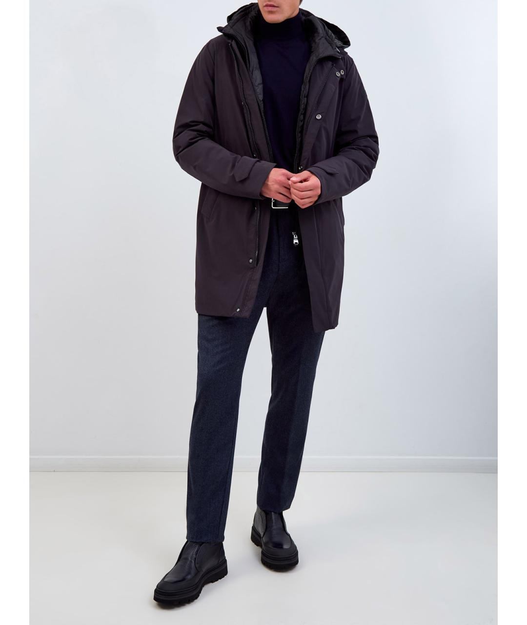 HETREGO Темно-синий полиамидовый пуховик, фото 2