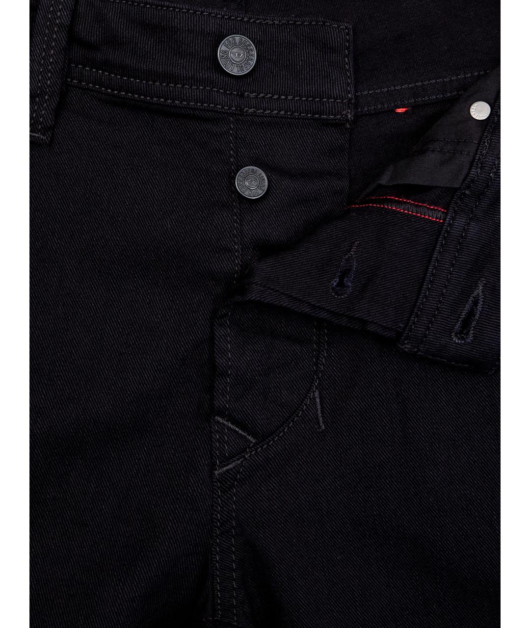 DIESEL Черные хлопковые прямые джинсы, фото 6