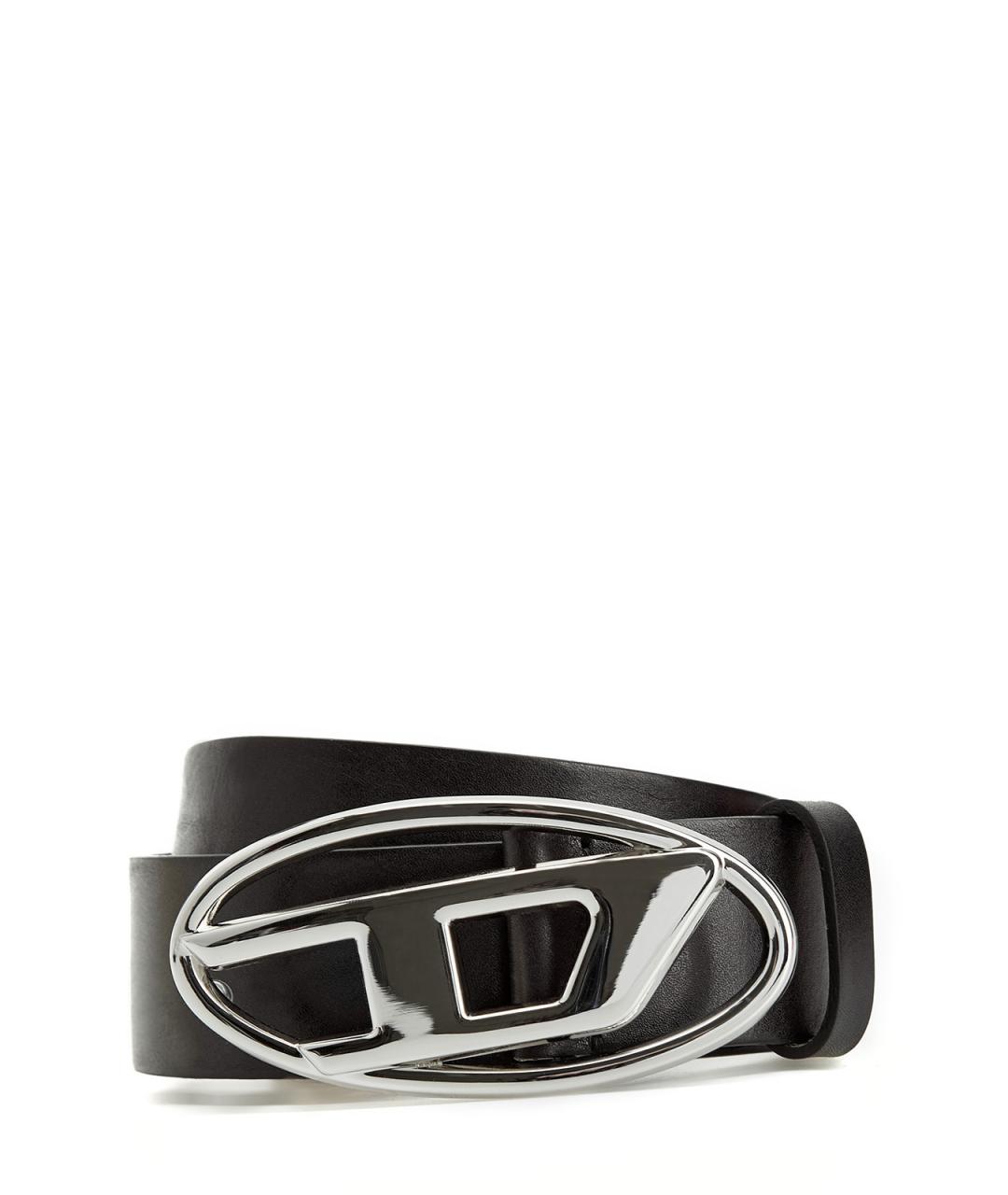 DIESEL Черный кожаный ремень, фото 1