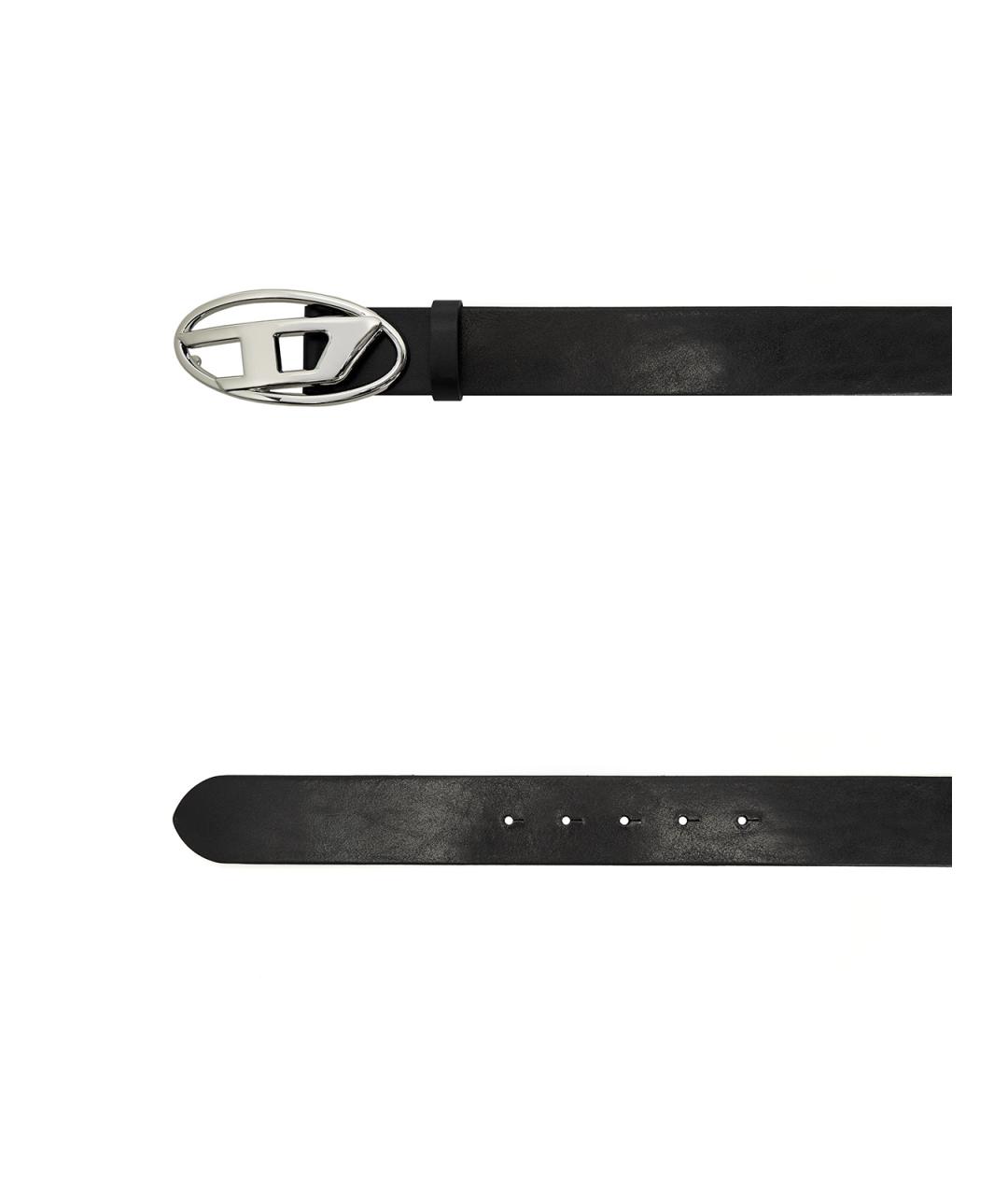 DIESEL Черный кожаный ремень, фото 2