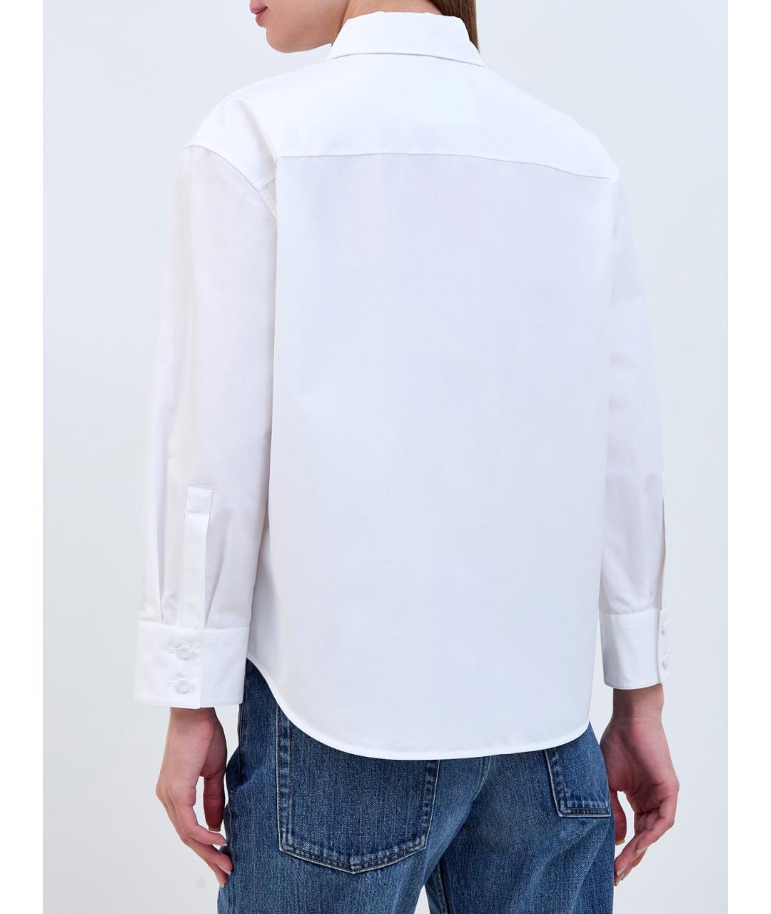 JIL SANDER Белая хлопковая рубашка, фото 4