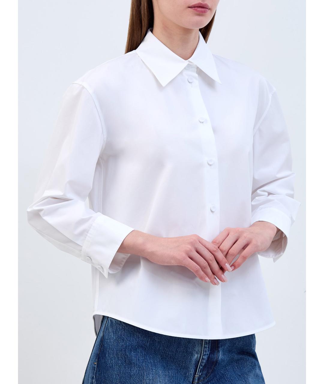 JIL SANDER Белая хлопковая рубашка, фото 3