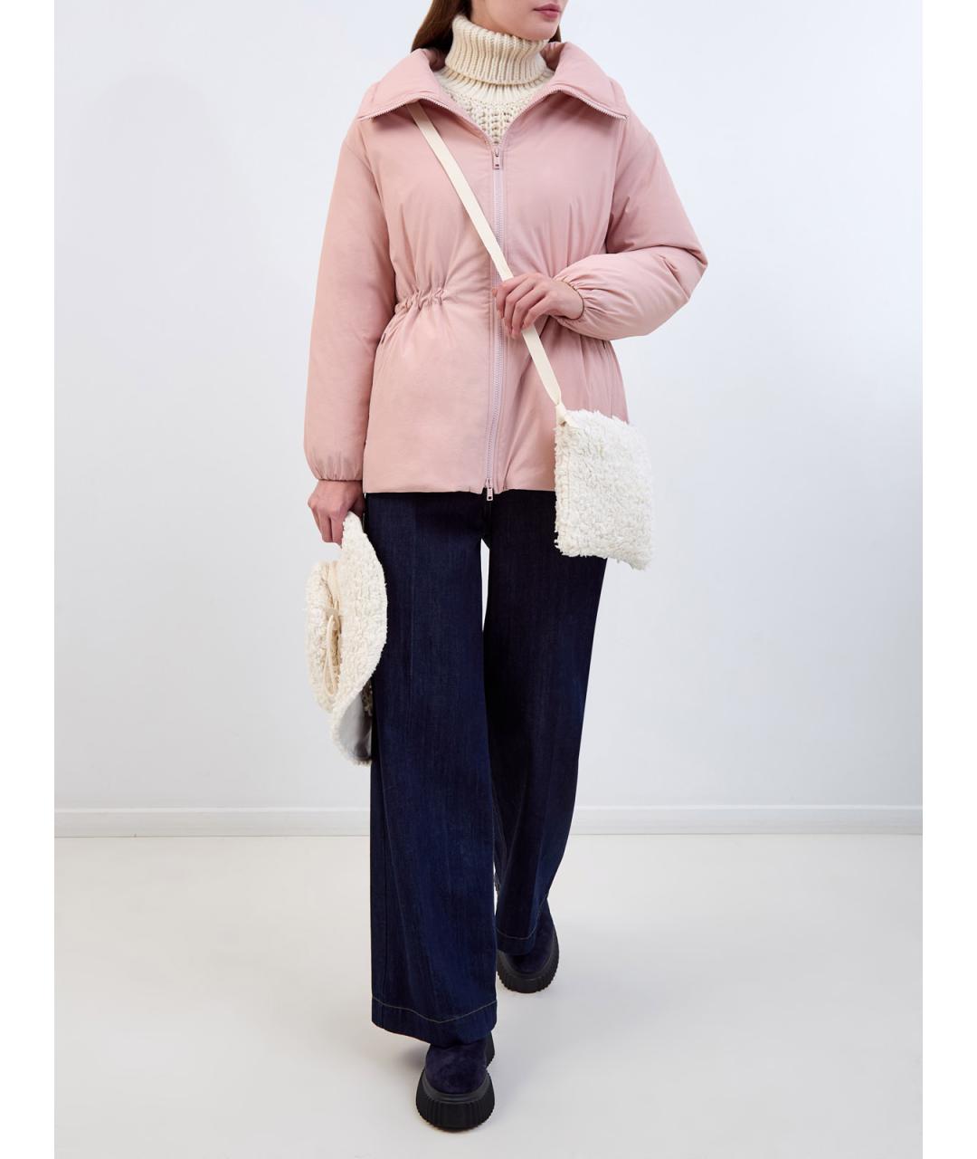 YVES SALOMON Синие хлопковые прямые джинсы, фото 2