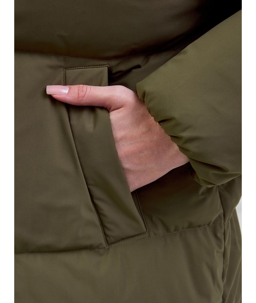 YVES SALOMON Зеленый пуховик, фото 5