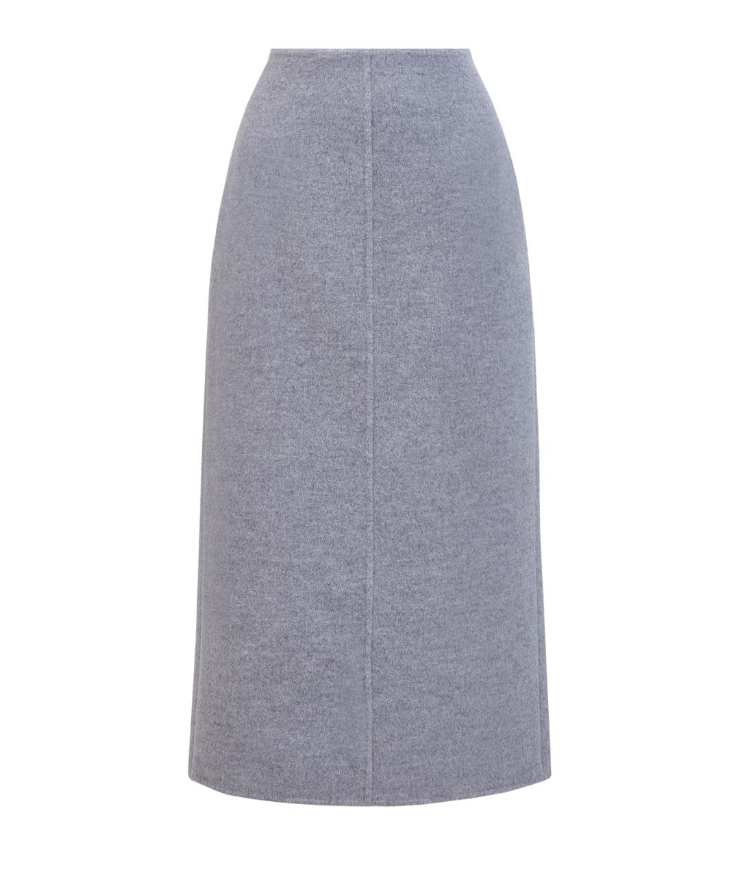 FABIANA FILIPPI Серая шерстяная юбка миди, фото 1
