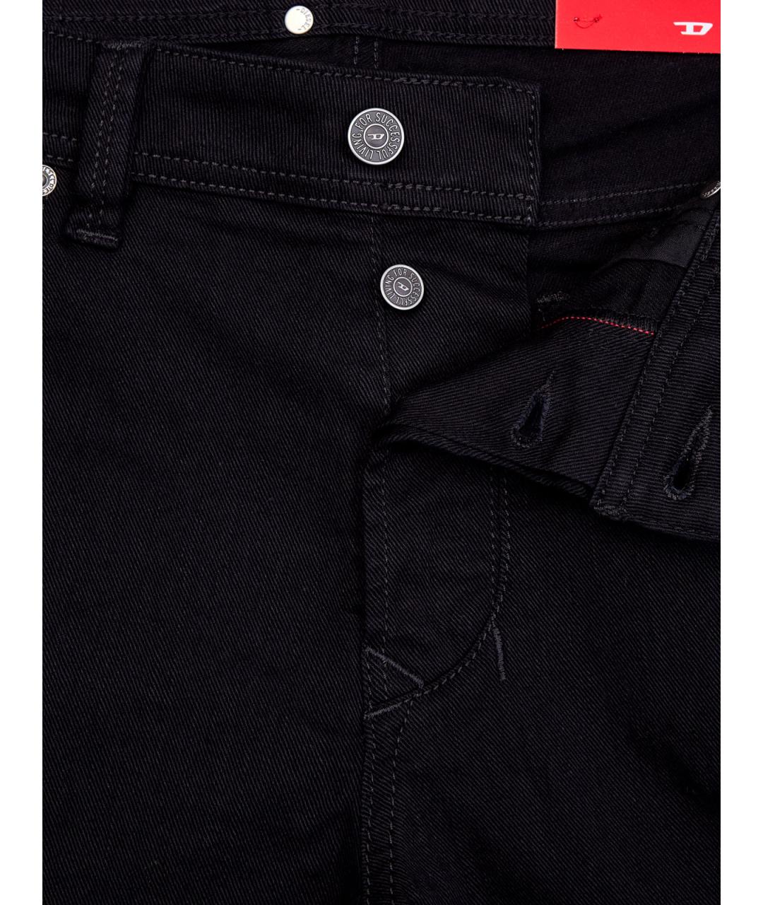 DIESEL Черные хлопковые прямые джинсы, фото 6