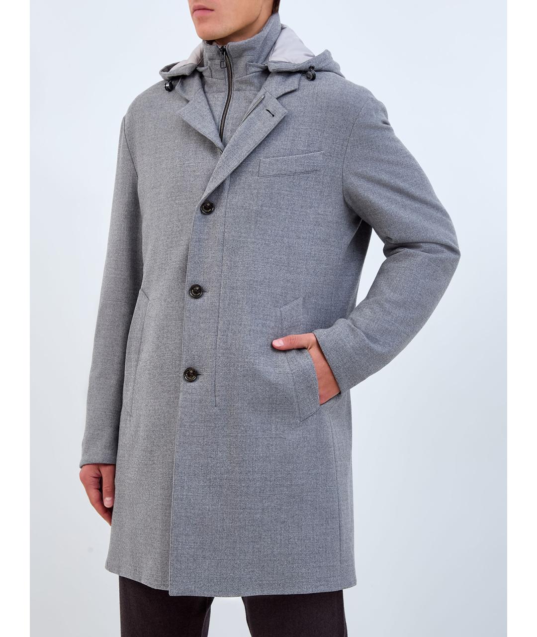 MONTECORE Серый шерстяной пуховик, фото 3