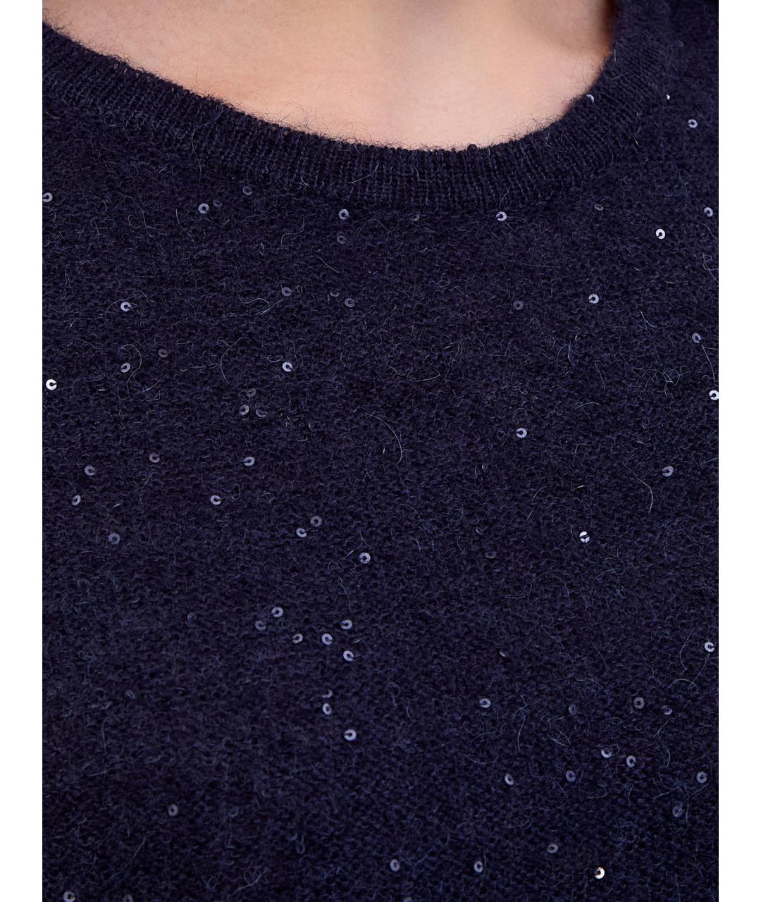 GENTRY PORTOFINO Темно-синий шерстяной джемпер / свитер, фото 5