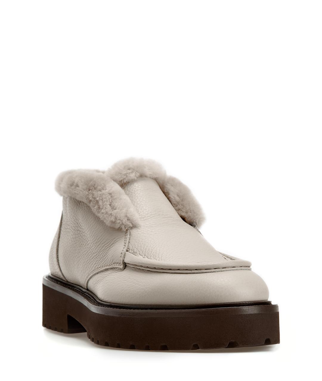 DOUCAL'S Белые кожаные ботинки, фото 3