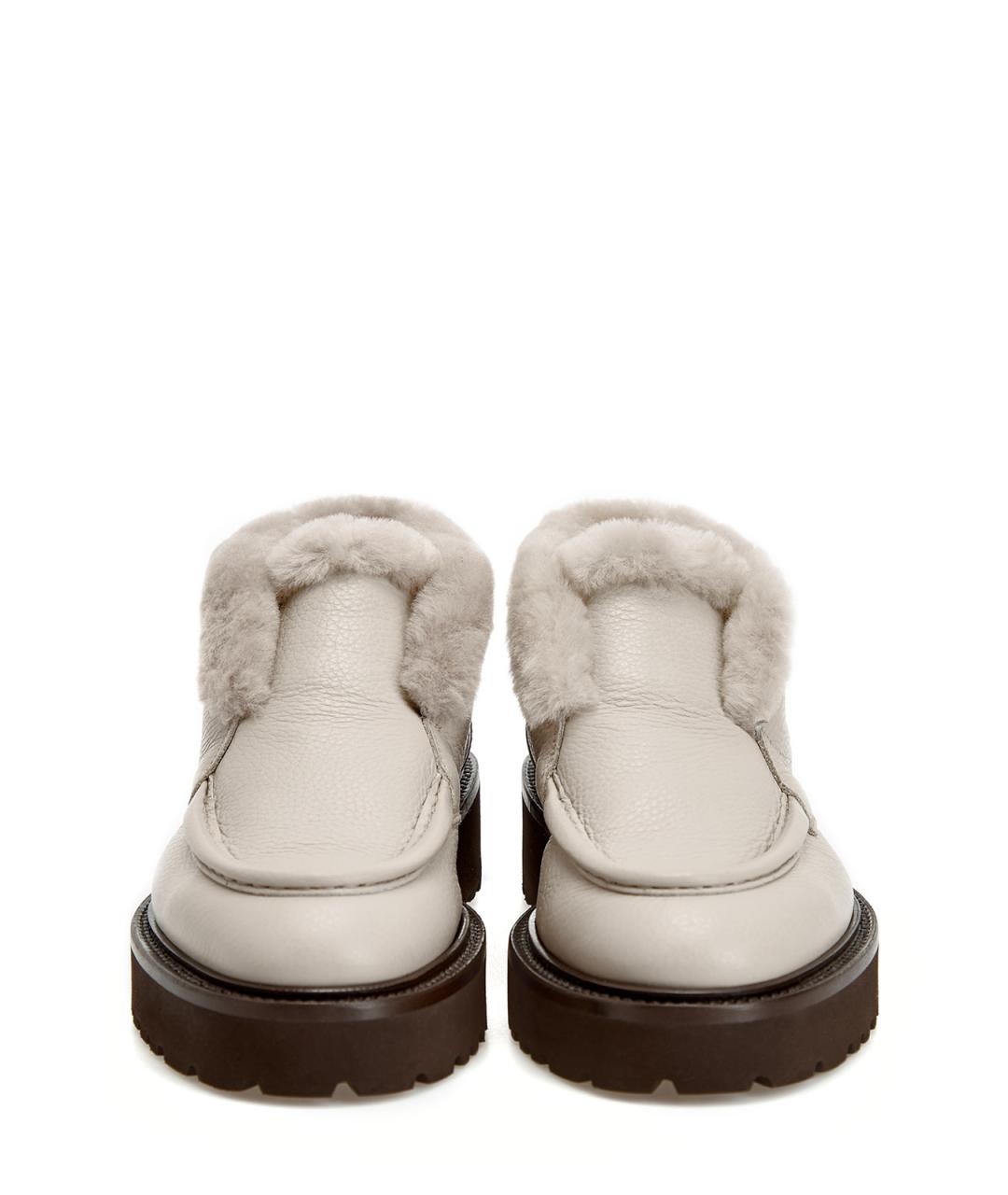 DOUCAL'S Белые кожаные ботинки, фото 5