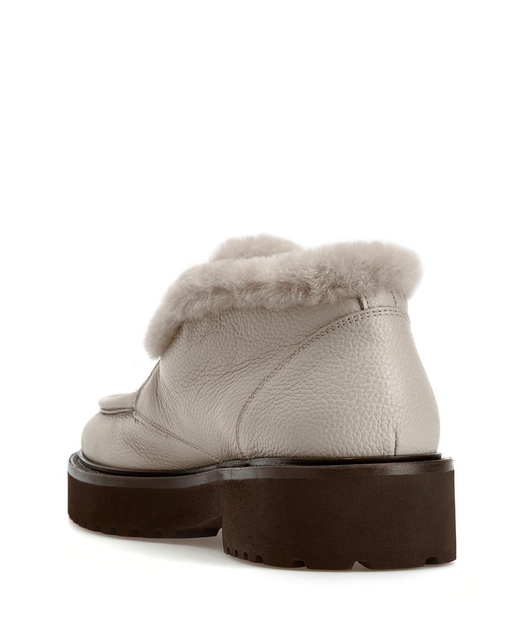 DOUCAL'S Белые кожаные ботинки, фото 4