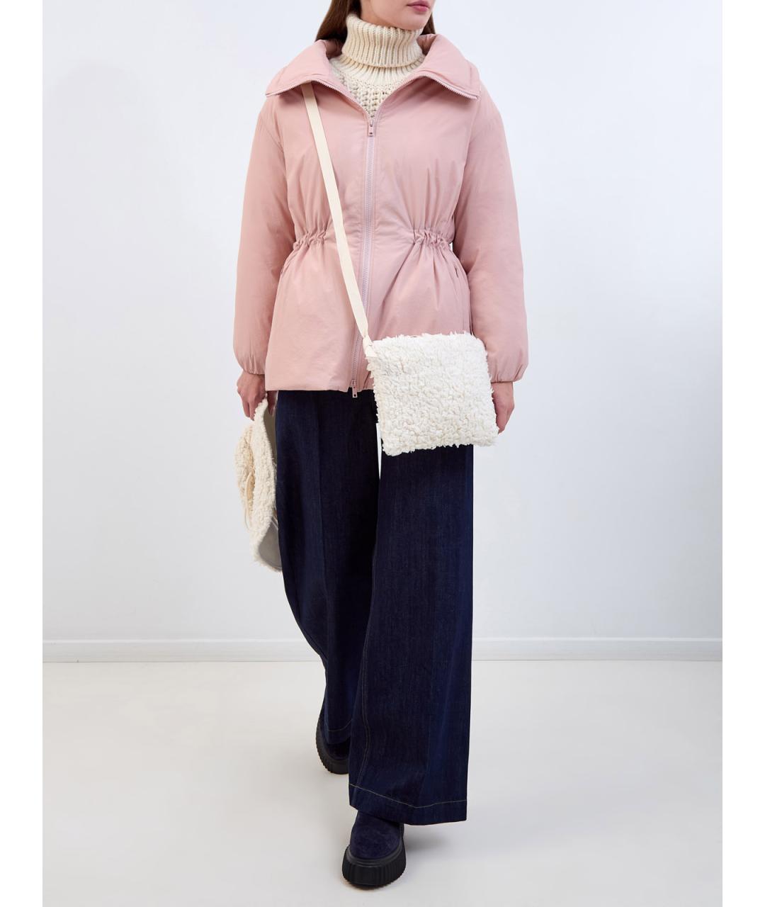 YVES SALOMON Розовый полиамидовый пуховик, фото 2