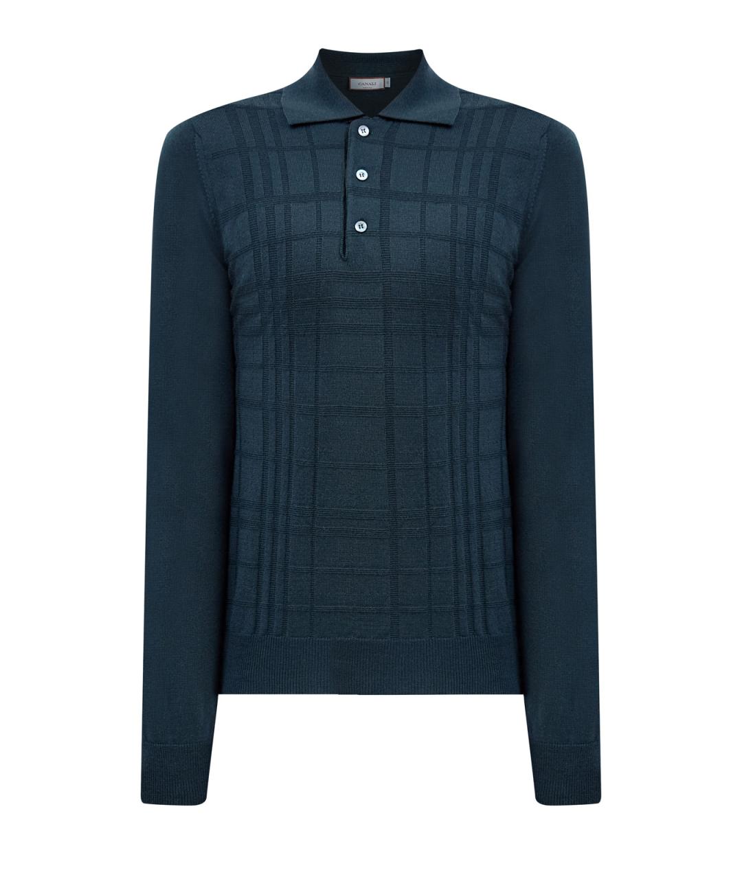 CANALI Зеленые поло с длинным рукавом, фото 1