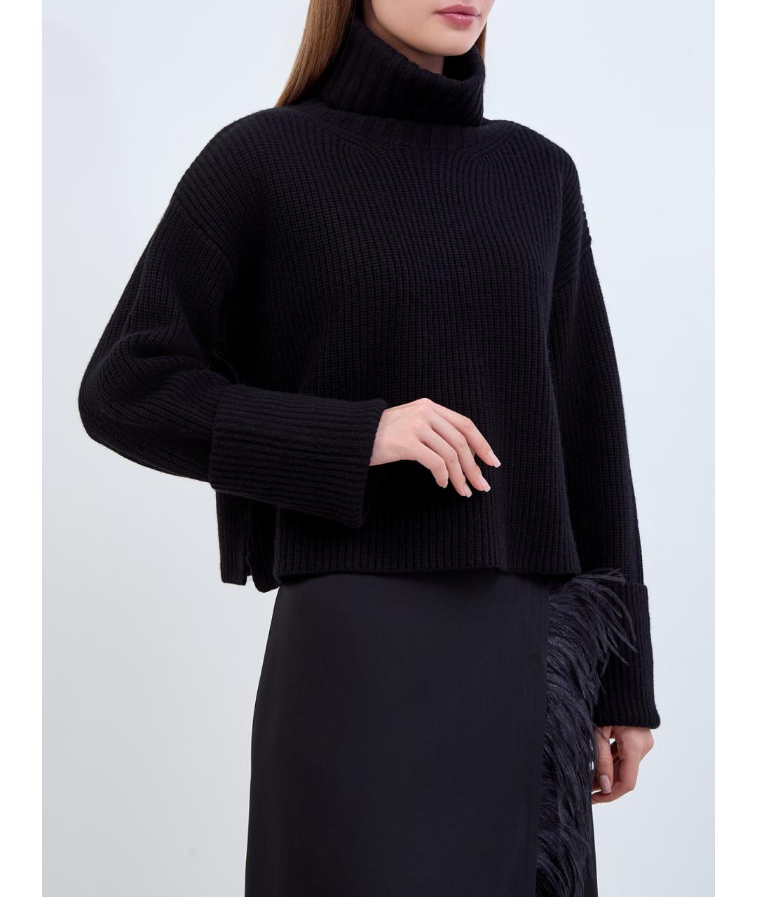 YVES SALOMON Черный шерстяной джемпер / свитер, фото 3
