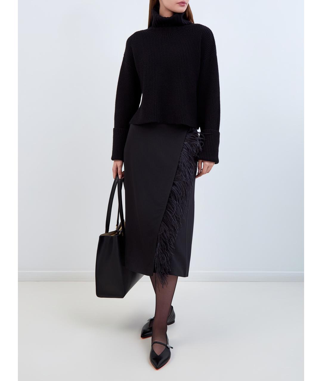 YVES SALOMON Черный шерстяной джемпер / свитер, фото 2