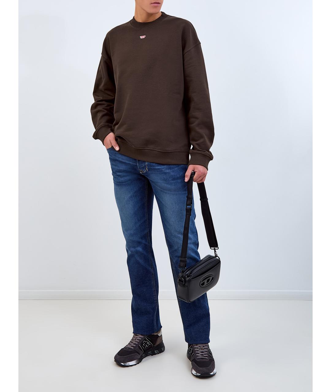 DIESEL Синие хлопковые прямые джинсы, фото 2