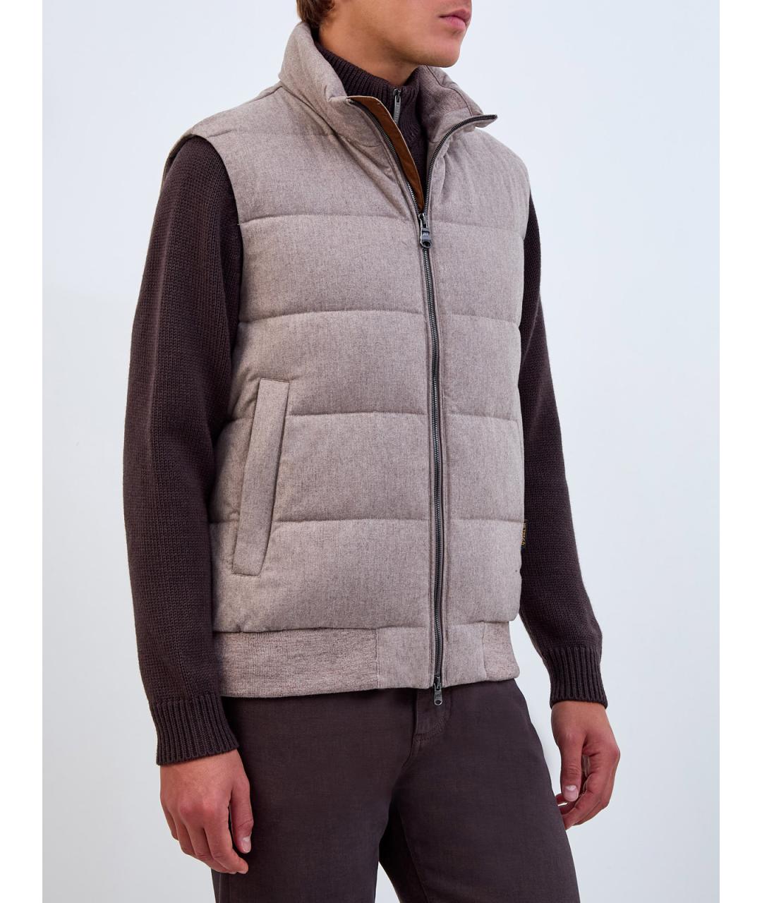 HETREGO Бежевый полиамидовый жилет, фото 3