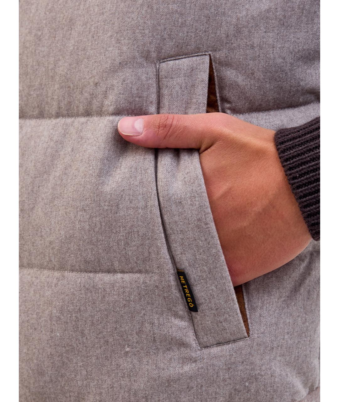 HETREGO Бежевый полиамидовый жилет, фото 5