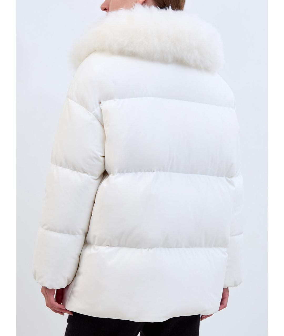 YVES SALOMON Белый пуховик, фото 4