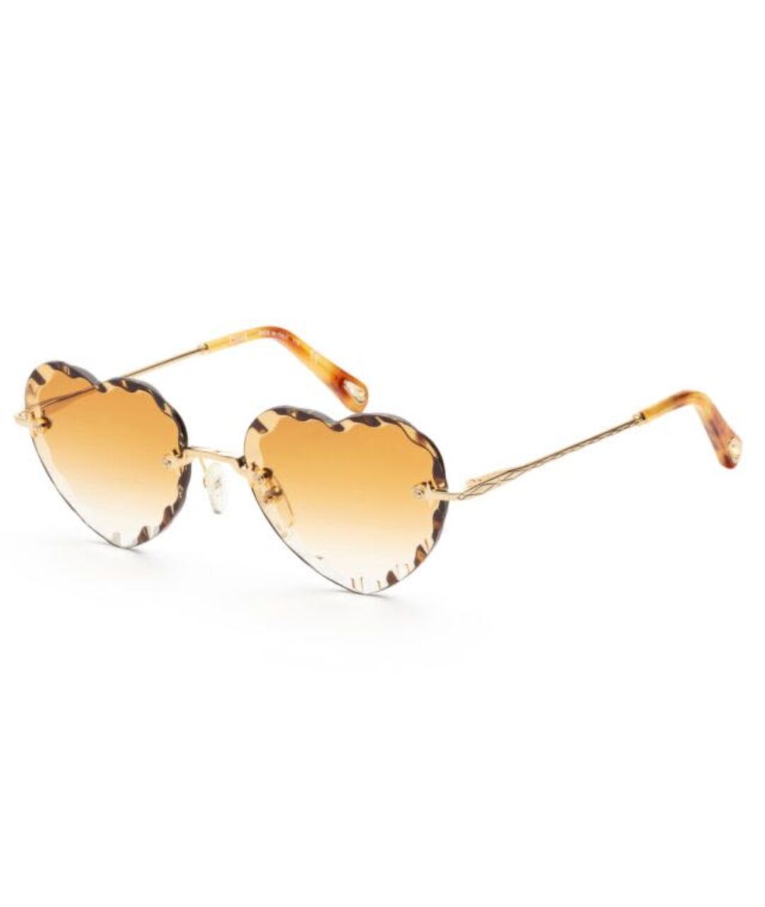 CHLOE Горчичные металлические солнцезащитные очки, фото 1