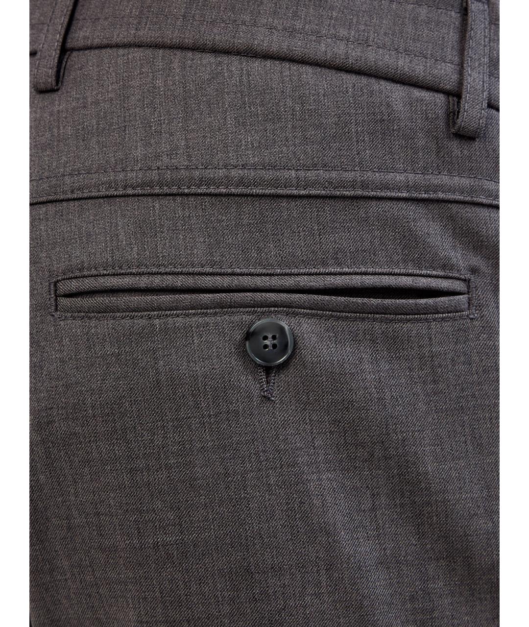 CANALI Коричневые шерстяные повседневные брюки, фото 5