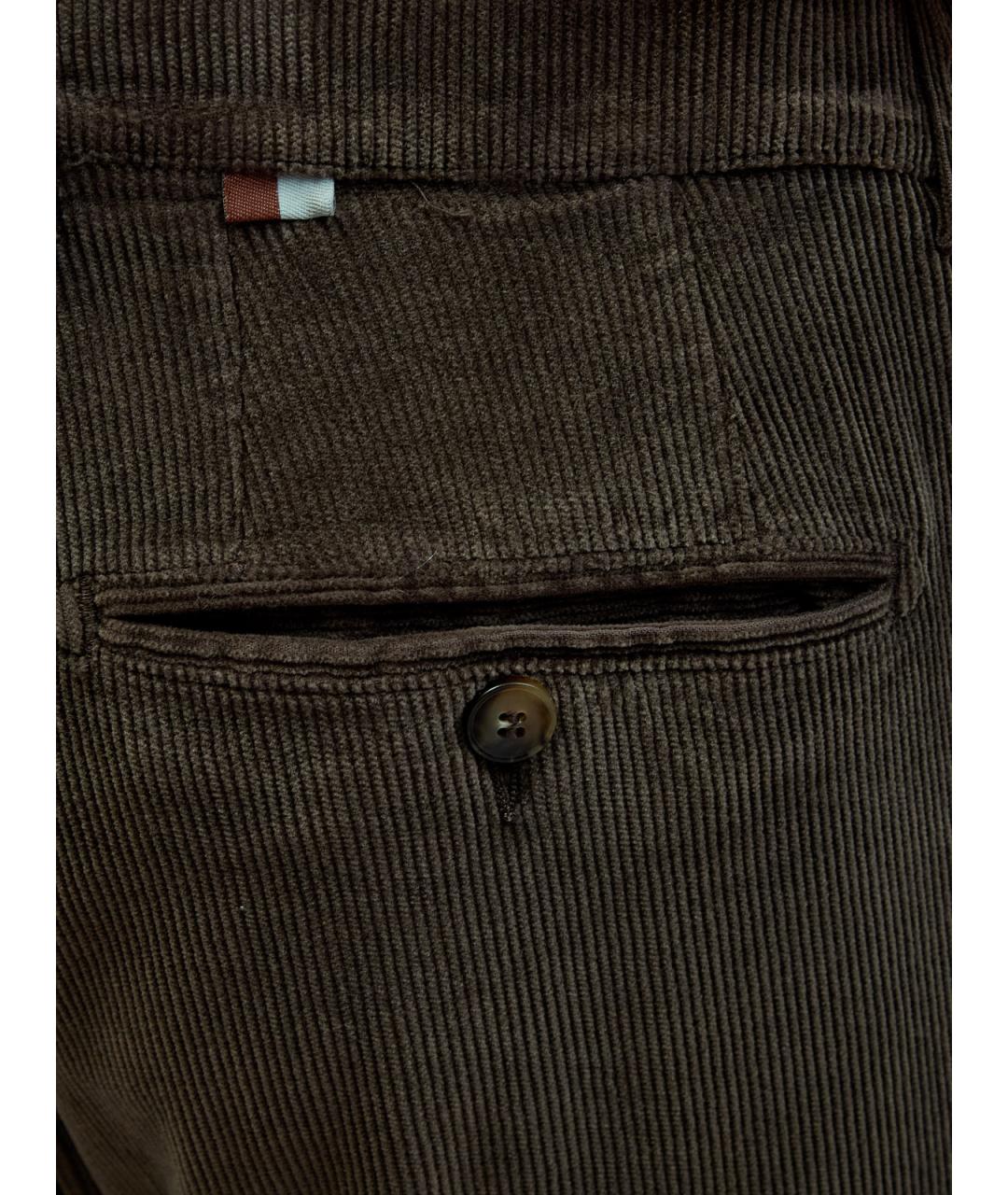 CANALI Хаки хлопковые повседневные брюки, фото 5