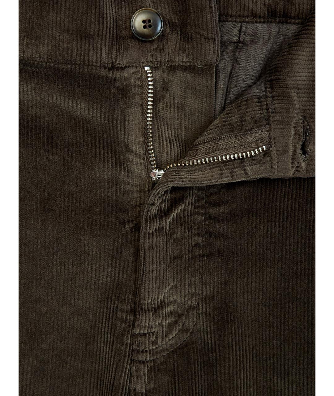 CANALI Хаки хлопковые повседневные брюки, фото 6