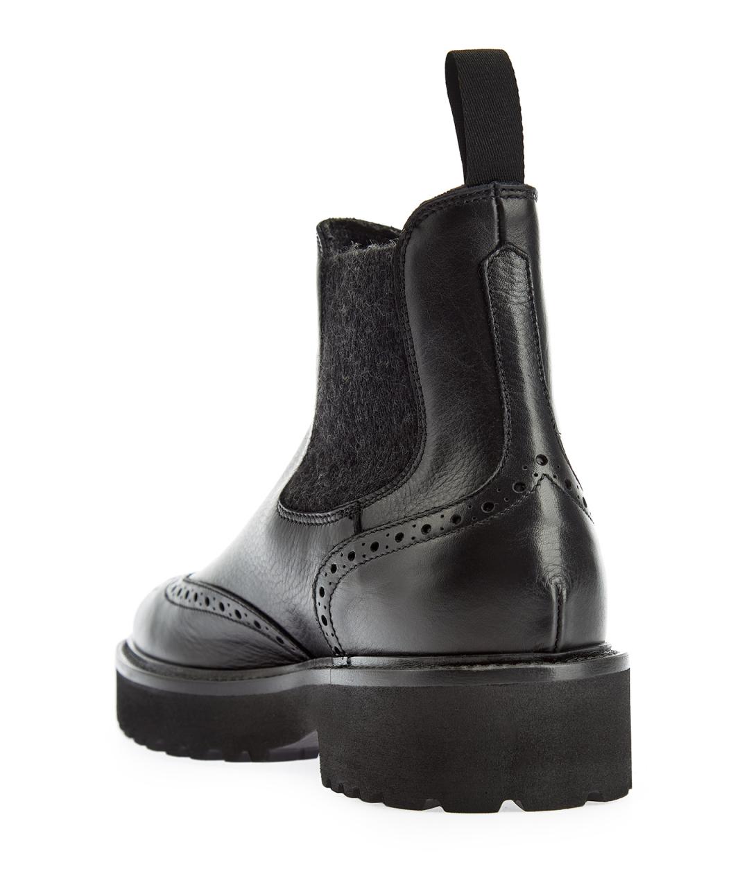 DOUCAL'S Черные кожаные полусапоги, фото 4