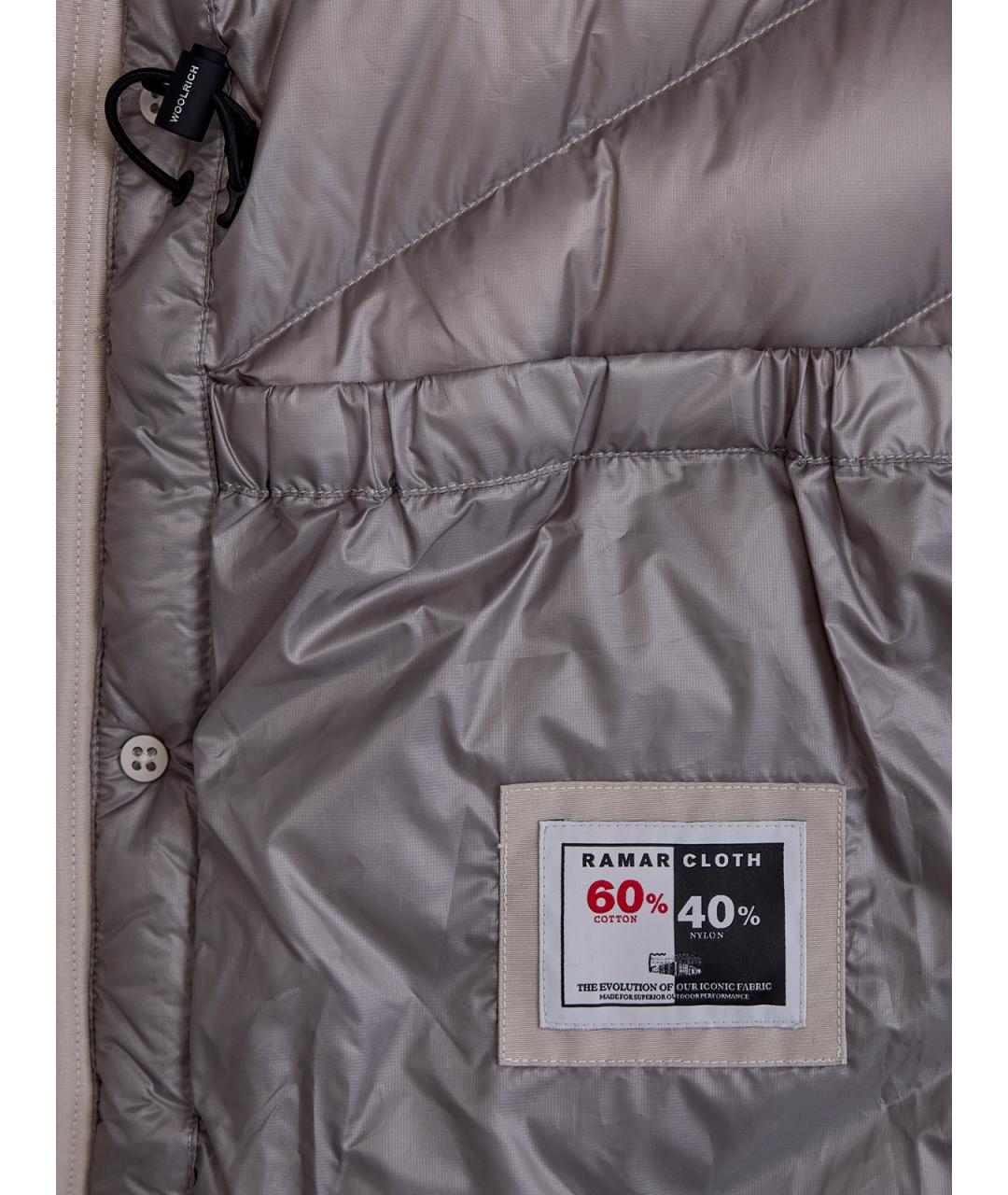 WOOLRICH Бежевый хлопковый пуховик, фото 6