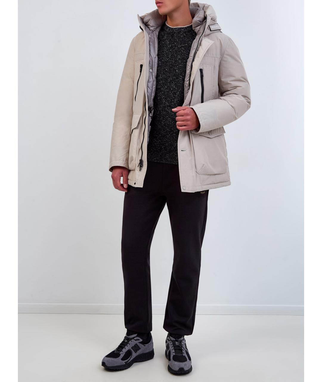 WOOLRICH Бежевый хлопковый пуховик, фото 2