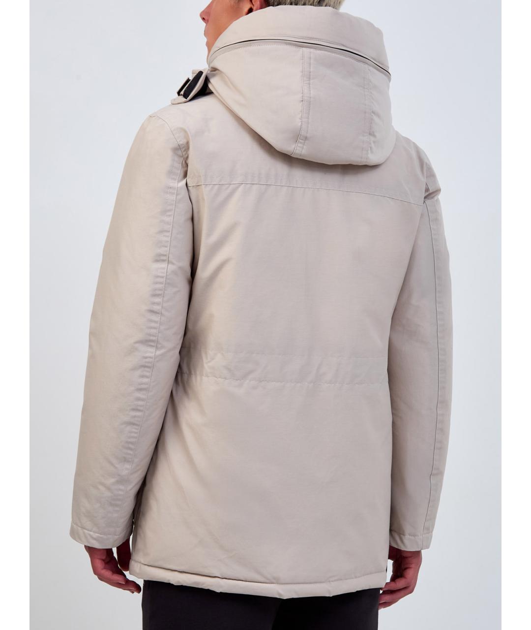WOOLRICH Бежевый хлопковый пуховик, фото 4