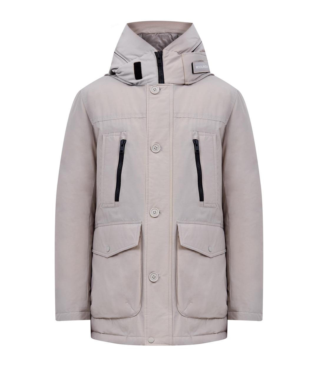 WOOLRICH Бежевый хлопковый пуховик, фото 1